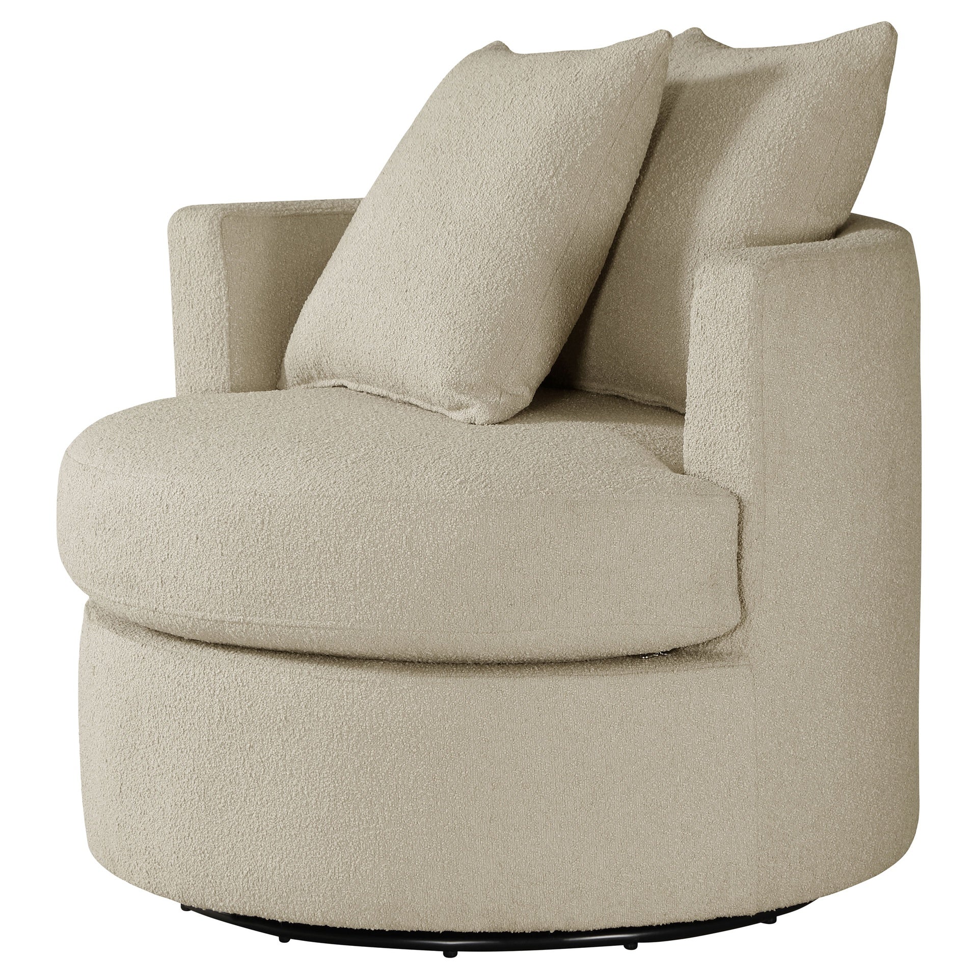 Quinn Camel Upholstered Swivel Accent Chair