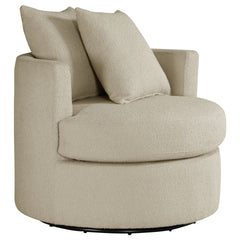 Quinn Camel Upholstered Swivel Accent Chair
