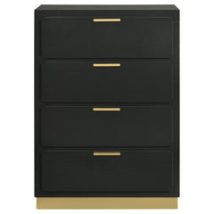 Sophia Black 4-drawer Chest