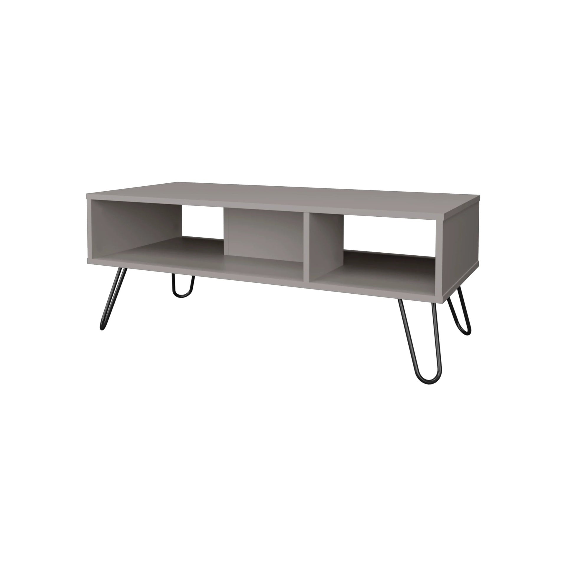 Smoke Coffe Table with 2 Shelf