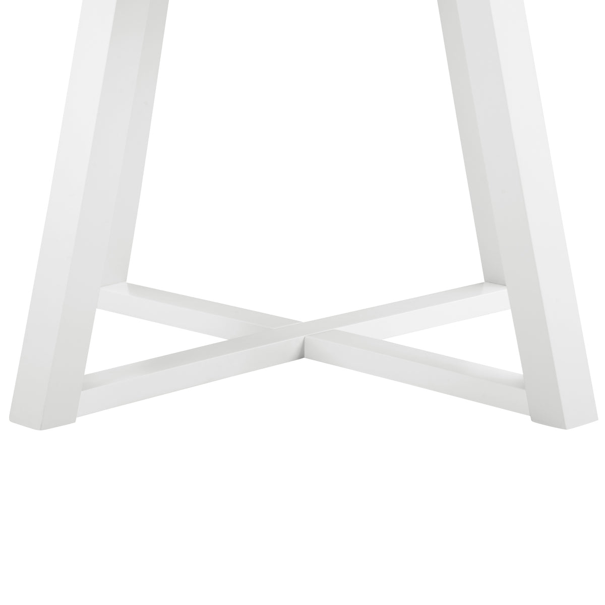 Varna 5-Piece Round Dining Set, Trestle Dining Table with 4 Stylish Chairs