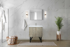 Rustic Acacia Bath Vanity 30 in. W x 20 in. D, with White Quartz Top