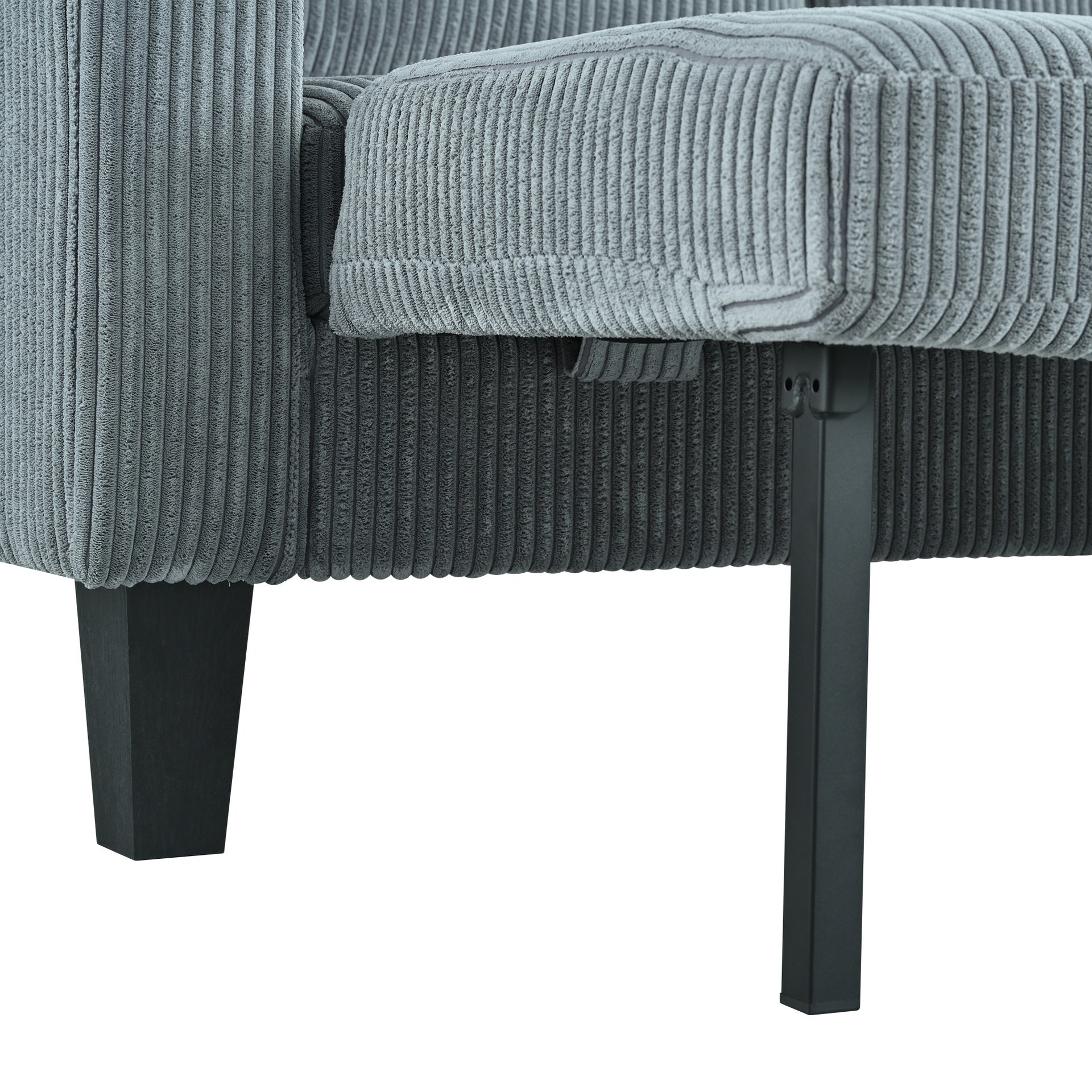 Reversible Sectional Sofa with Storage Chaise, Arm With Cup Holder,Storage and USB Ports , Modern Corduroy fabric Sleeper Sofa L-Shaped Couch for Living Room, Bedroom, Apartment,Office