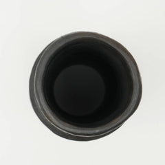 Longpi Pottery Black Vase – 3.5"x3.5"x11"  Handmade Traditional Clay