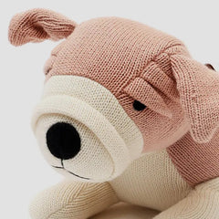 Knitted Stuffed Secer Soft Toy.