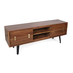 58x14x17.5" Asther Acacia Wood TV Cabinet