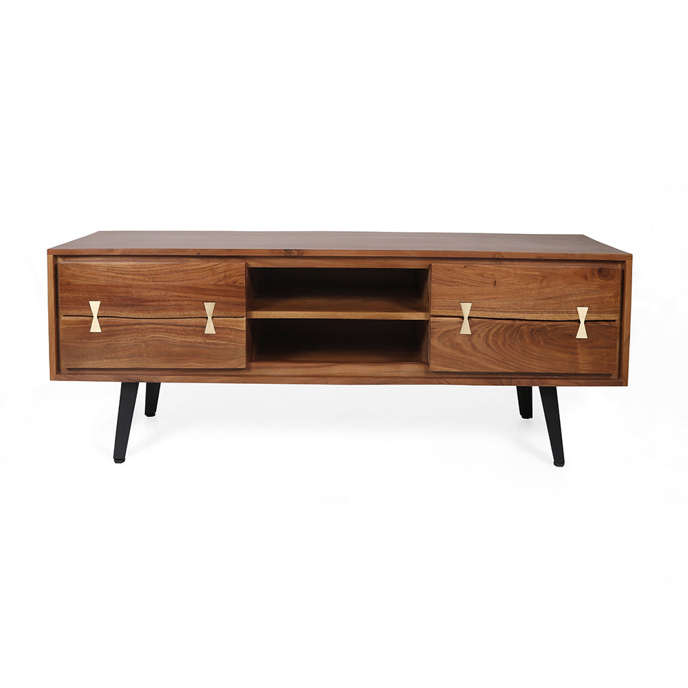 58x14x17.5" Asther Acacia Wood TV Cabinet