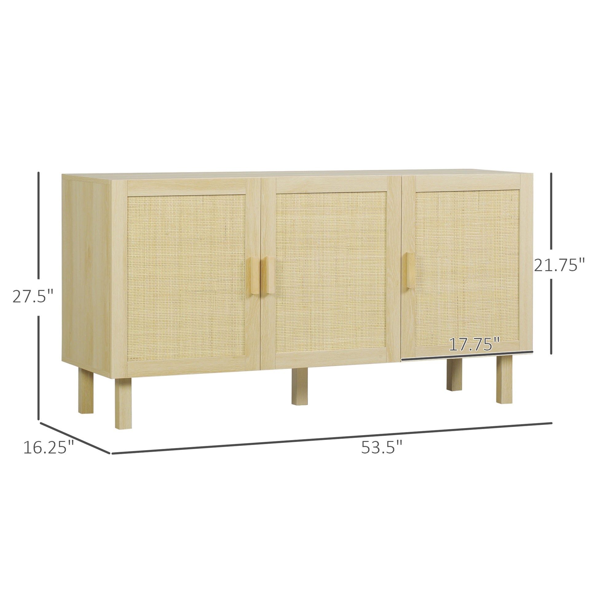 Buffet Cabinet,Kitchen Cabinet with Adjustable Shelves