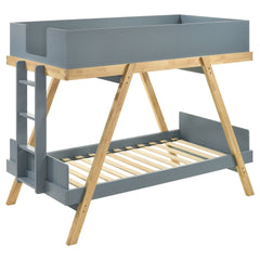 Hicks Blue Twin Over Twin Bunk Bed
