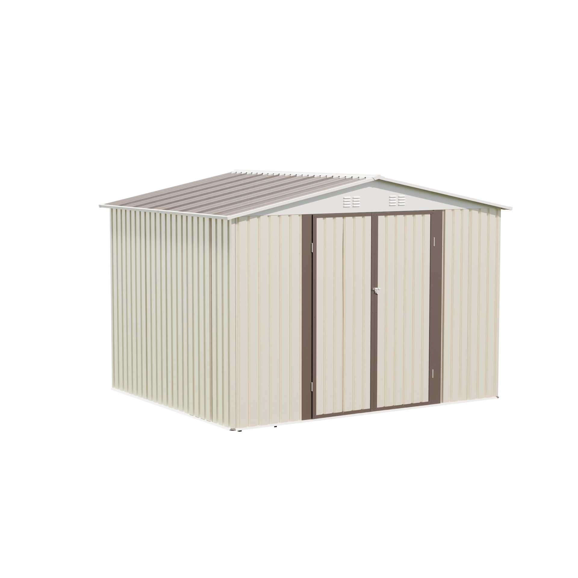 10x8 Feet White Color Outdoor Garden Shed Aluminum alloy frame With Hinge Door