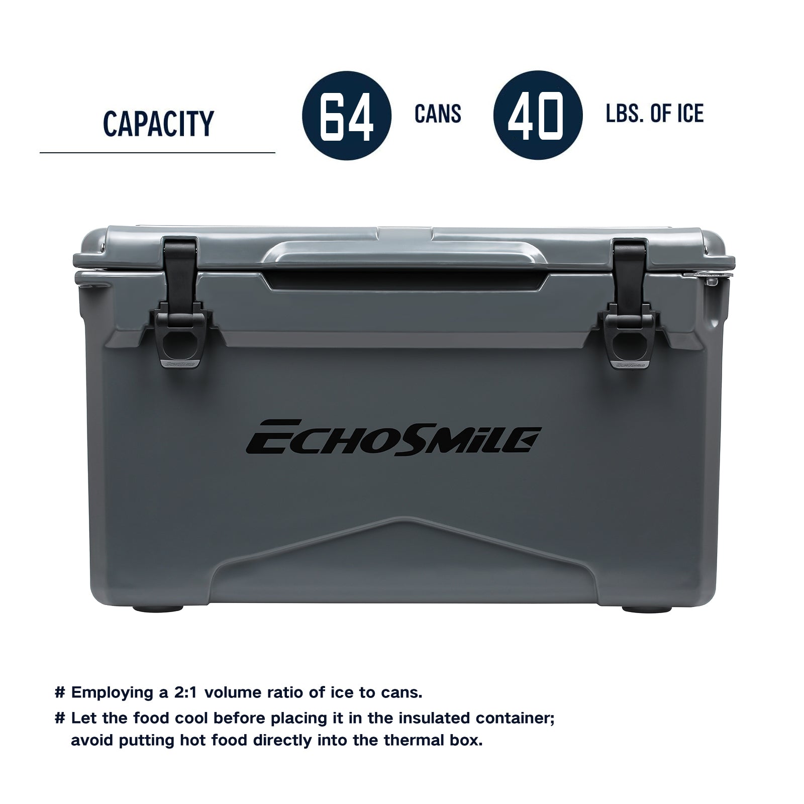 40Qt New Gray Insulated Box