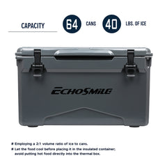 40Qt New Gray Insulated Box