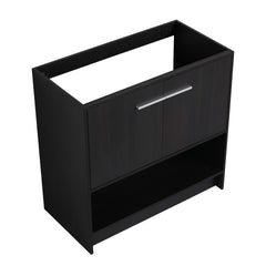 36" Bathroom Vanity, 2 Doors, Freestanding Bathroom Cabinet Vanity, Plywood (Excluding Sink)