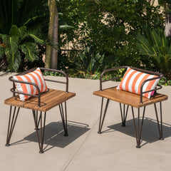 ZION INDUSTRIAL WOOD AND METAL CHAIR (Set of 2)