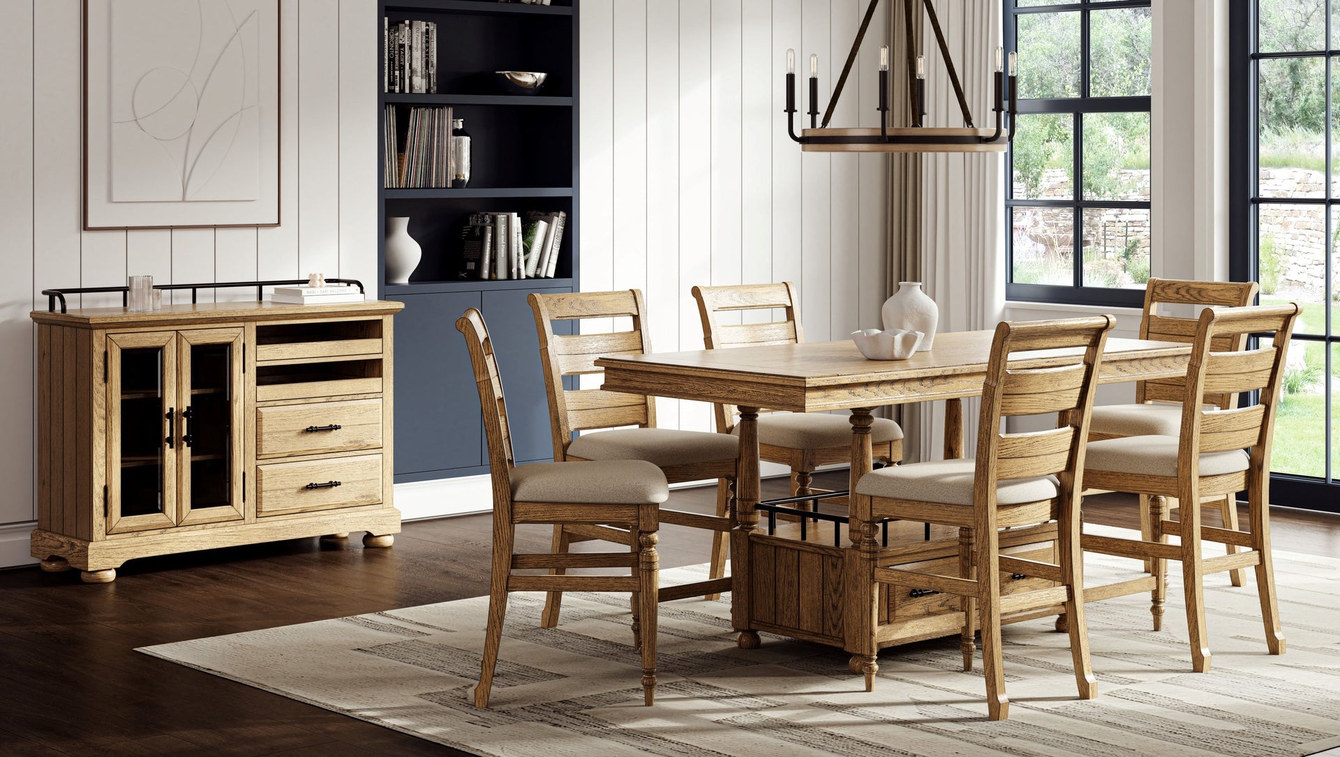 Ladder Back Counter Stool - Caramel Finish