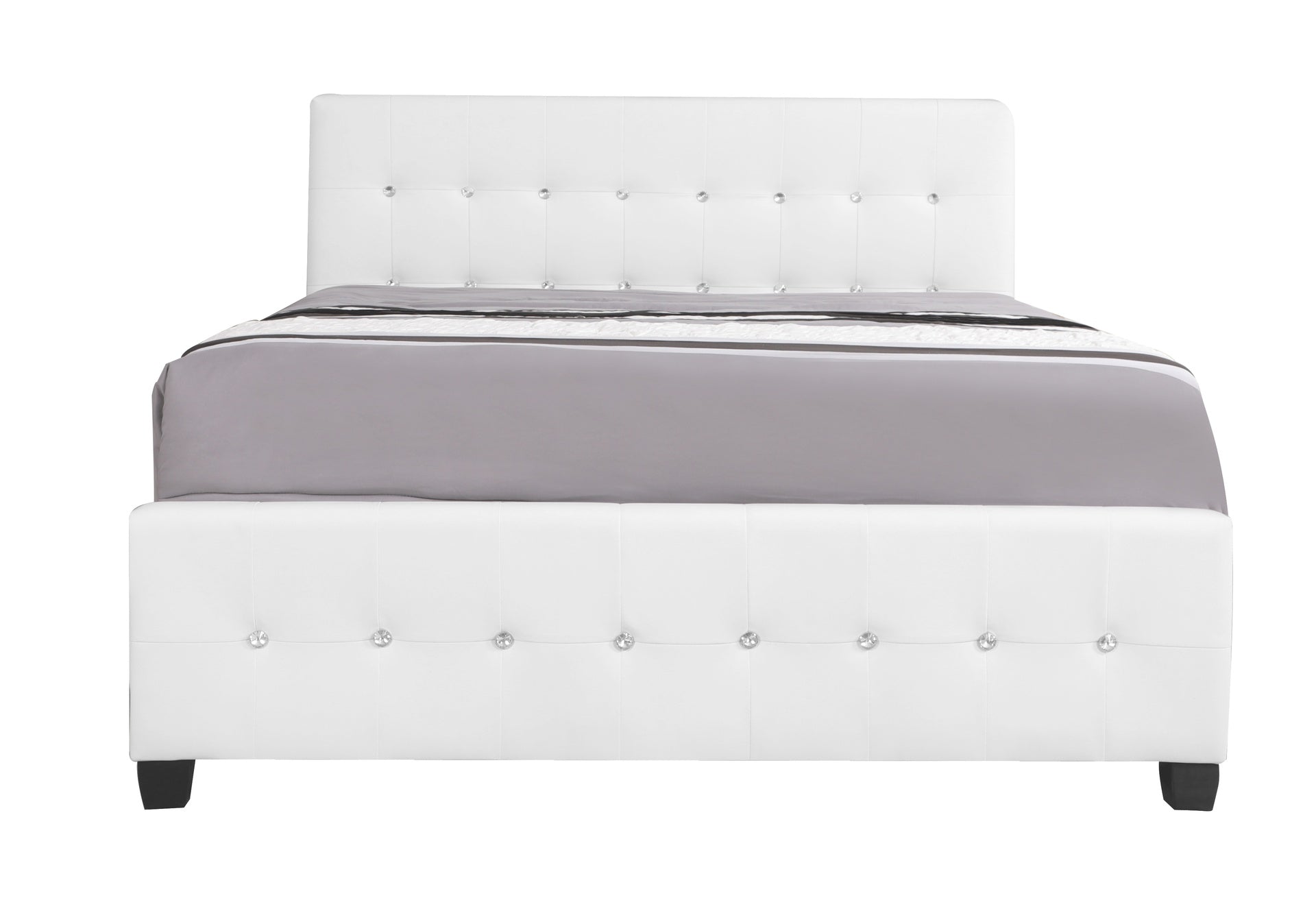 Diamond Elegant Transitional Queen Bed In White