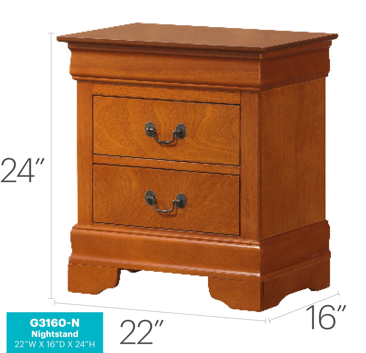 Elegant Oak Nightstand With Classic Design
