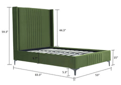 48" Bed in Moss Green