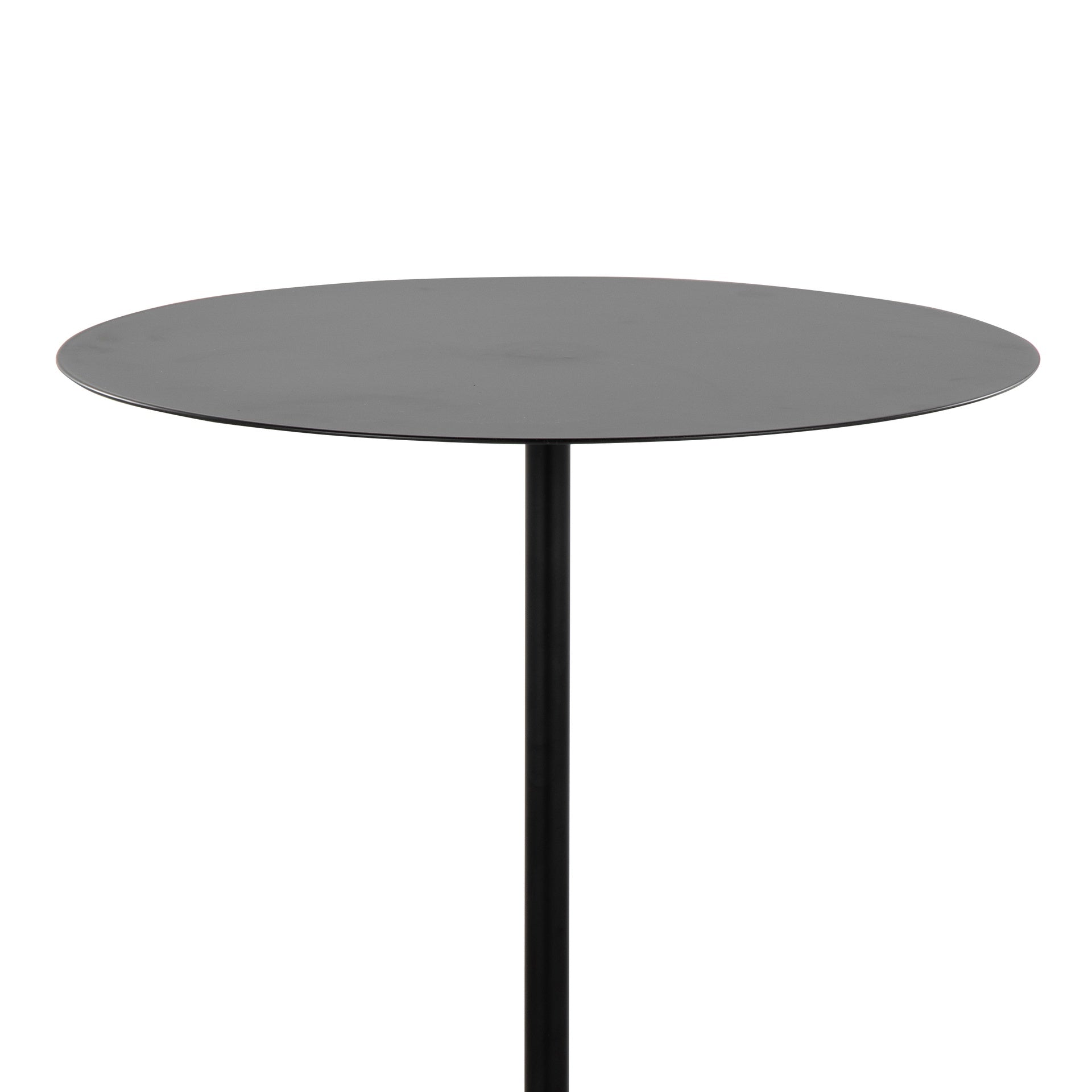 Symbol Contemporary Side Table in Concrete and Black Steel by LumiSource