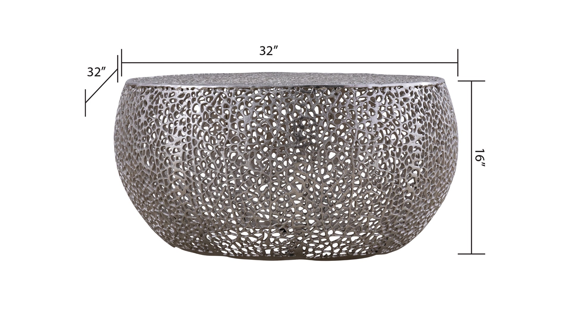 T3502-32 Round Coffee Table in Silver      same asG150108430  ( NJ inventory)