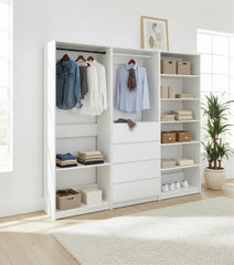 Prosper White Freestanding Walk in Wood Closet System