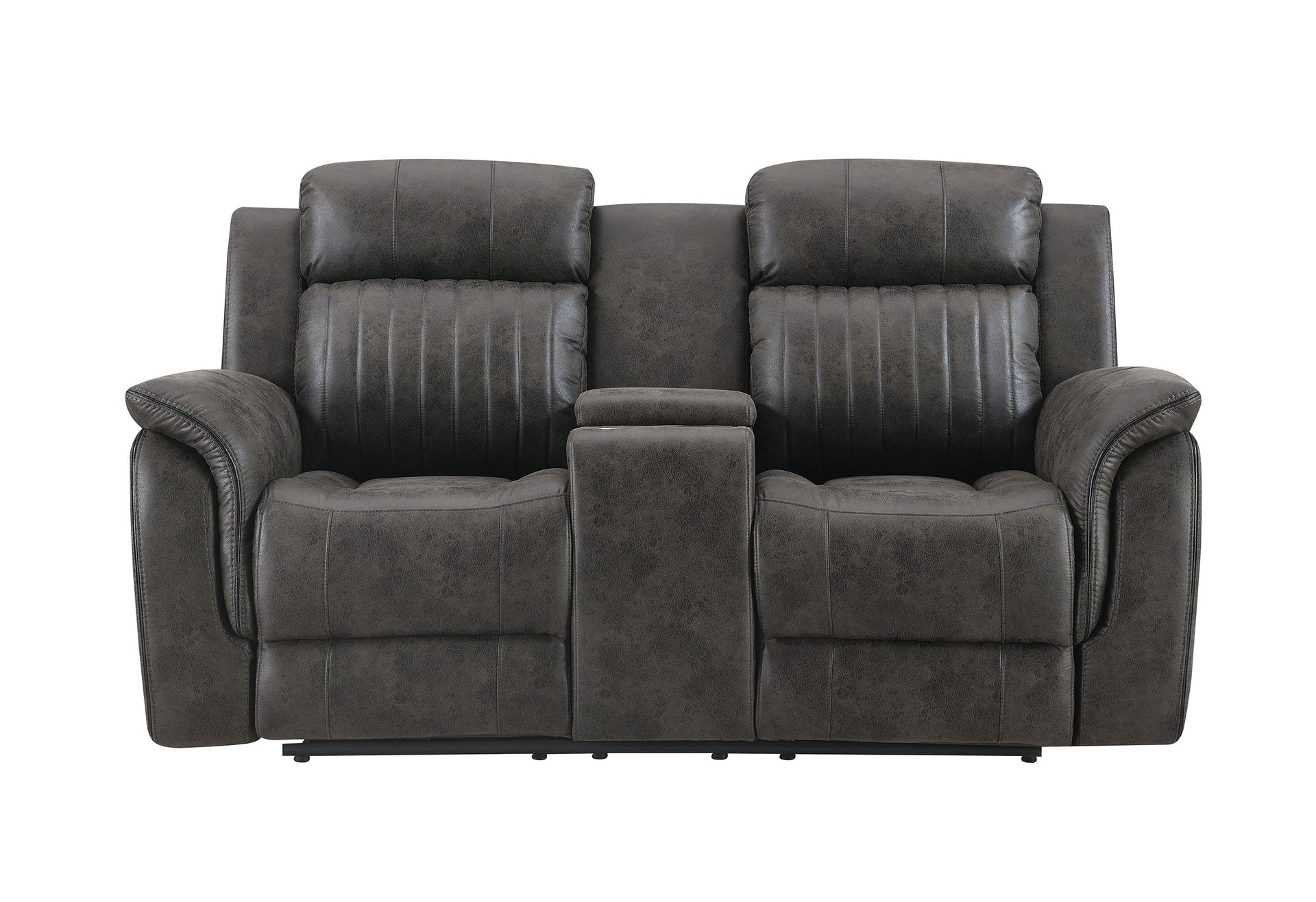 STEBAN GREY CONSOLE RECLINING LOVESEAT