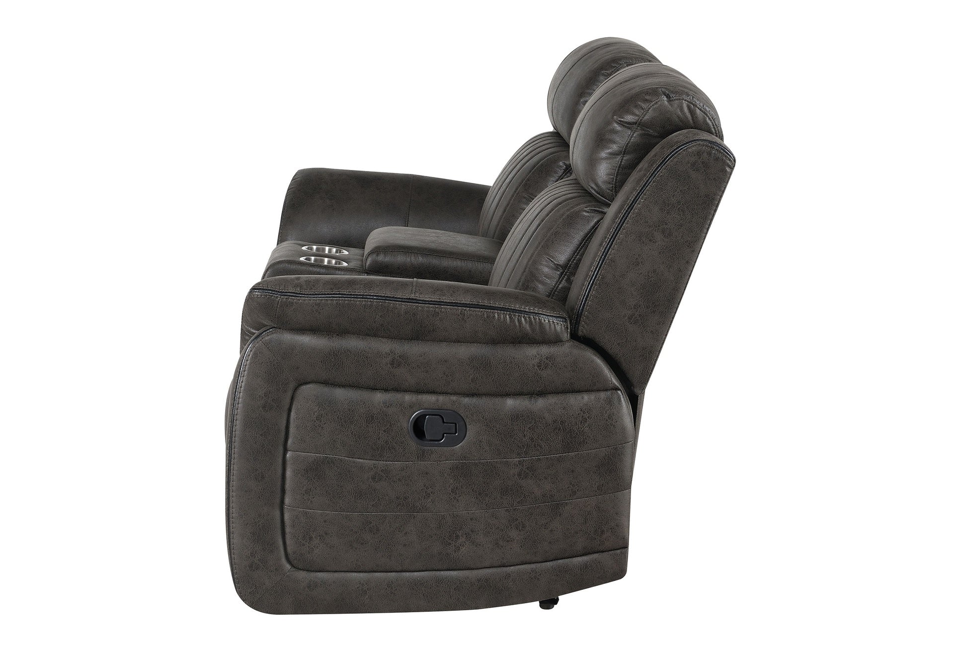 STEBAN GREY CONSOLE RECLINING LOVESEAT