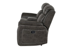 STEBAN GREY CONSOLE RECLINING LOVESEAT