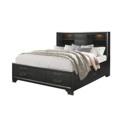 Civic Grey Queen Storage Bed