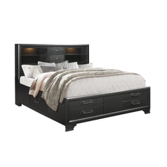 Civic Grey Queen Storage Bed