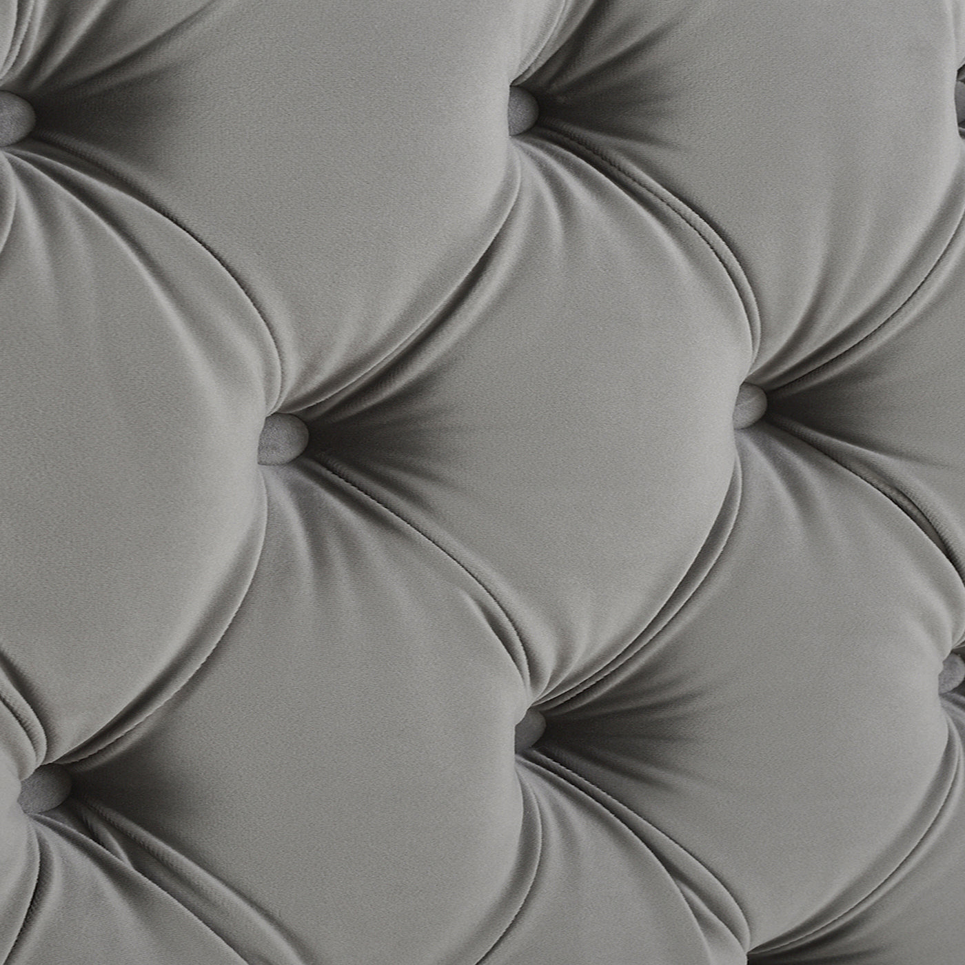 Brooklyn King Tufted Panel Bed Headboard and Footboard Set, Opal Grey Velvet