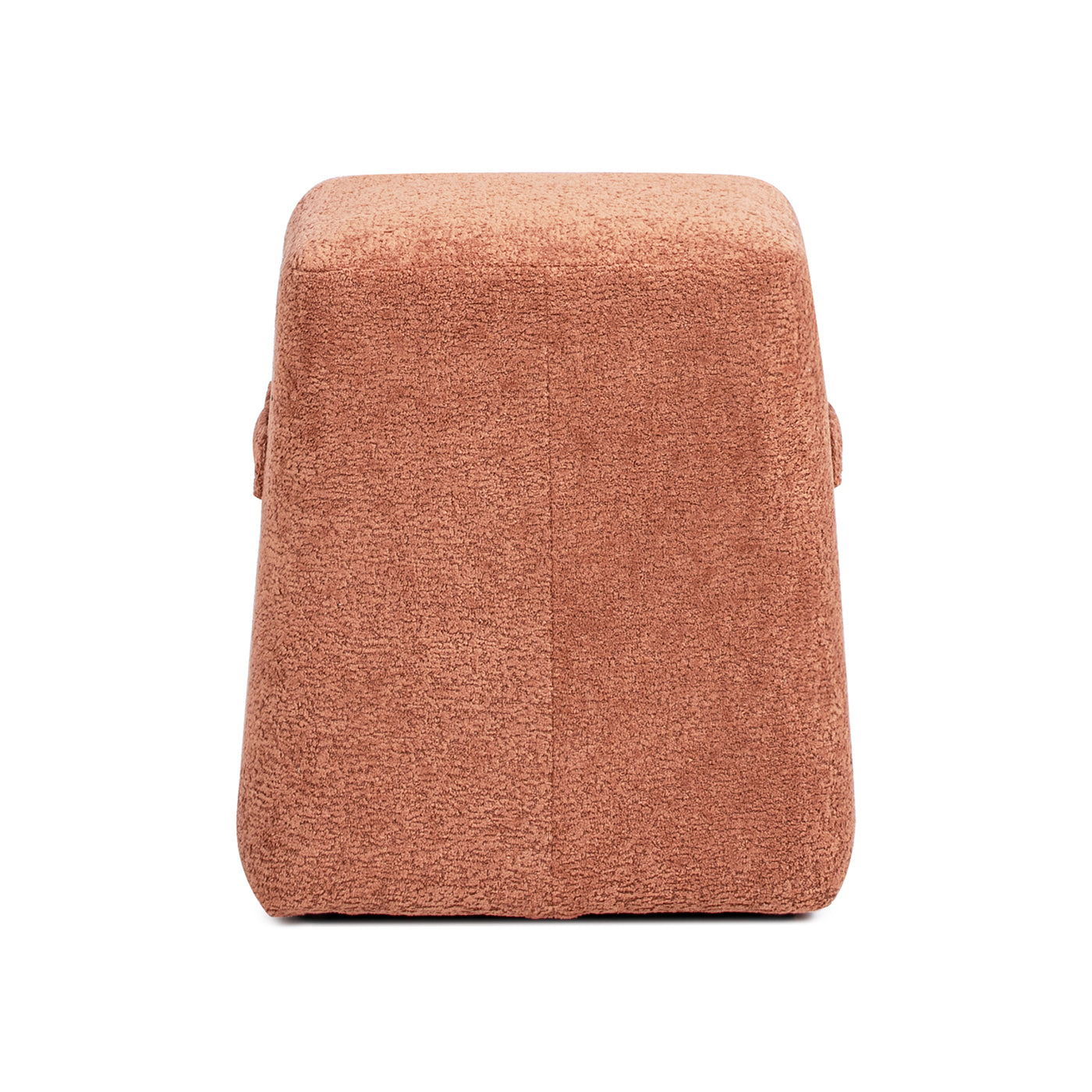 Clyde 14" Tapered Square Upholstered Ottoman, Spice Orange