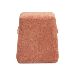 Clyde 14" Tapered Square Upholstered Ottoman, Spice Orange