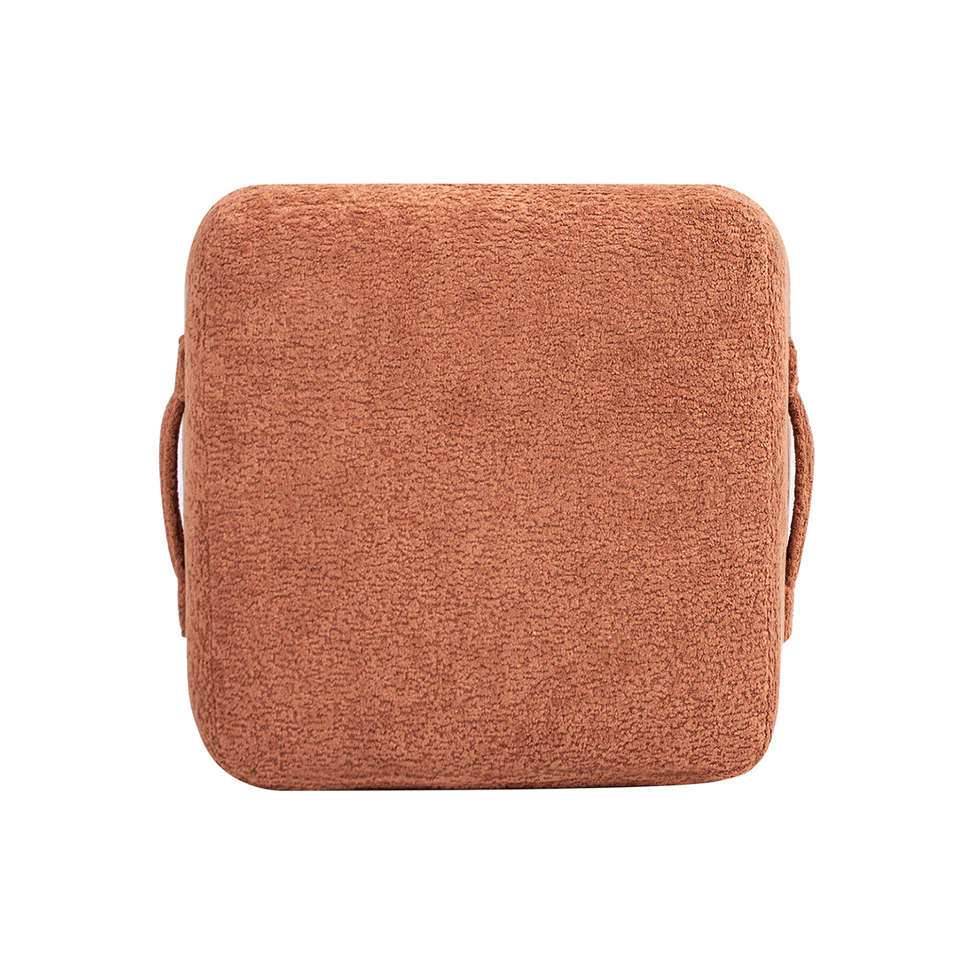 Clyde 14" Tapered Square Upholstered Ottoman, Spice Orange
