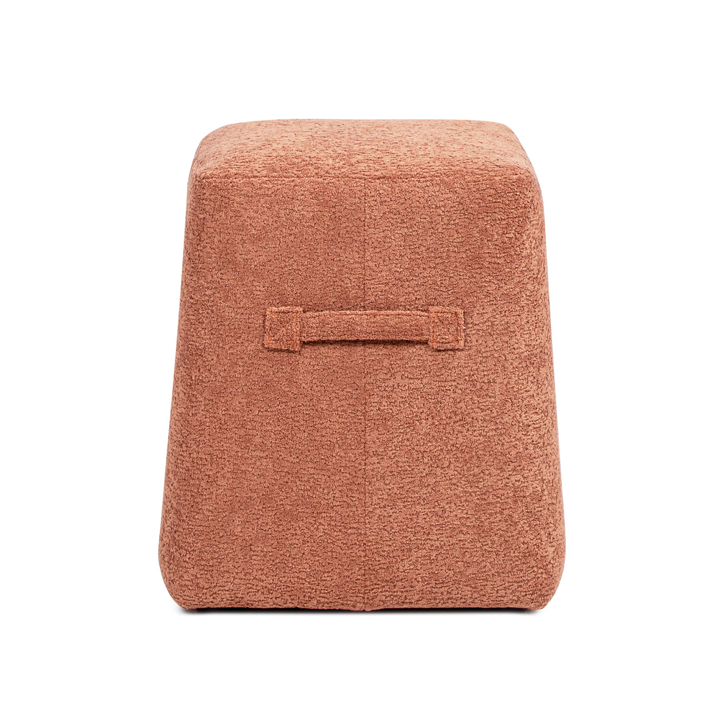 Clyde 14" Tapered Square Upholstered Ottoman, Spice Orange