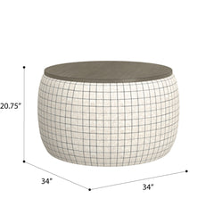 White Storage Ottoman