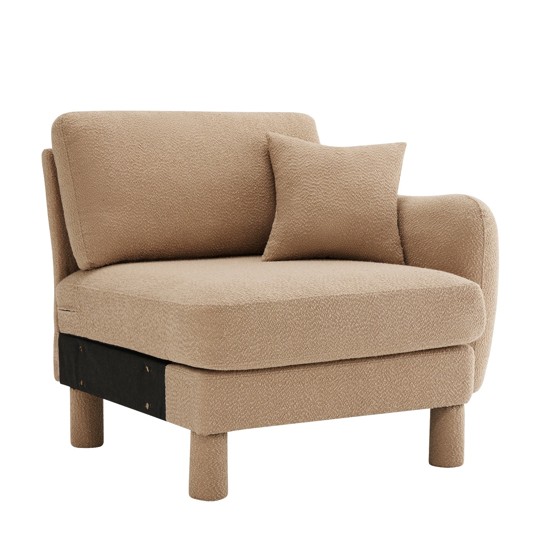 Lucas RSF sofa W/Pillow Polyester -Coffee