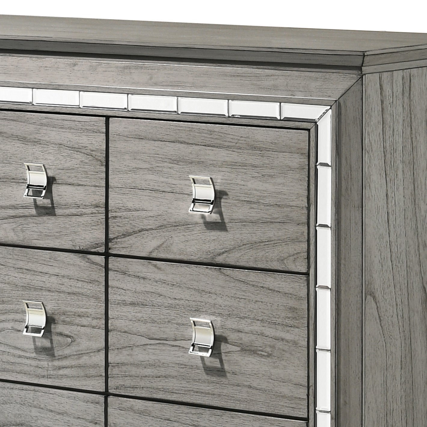 Antares Light Gray Oak Finish Dresser