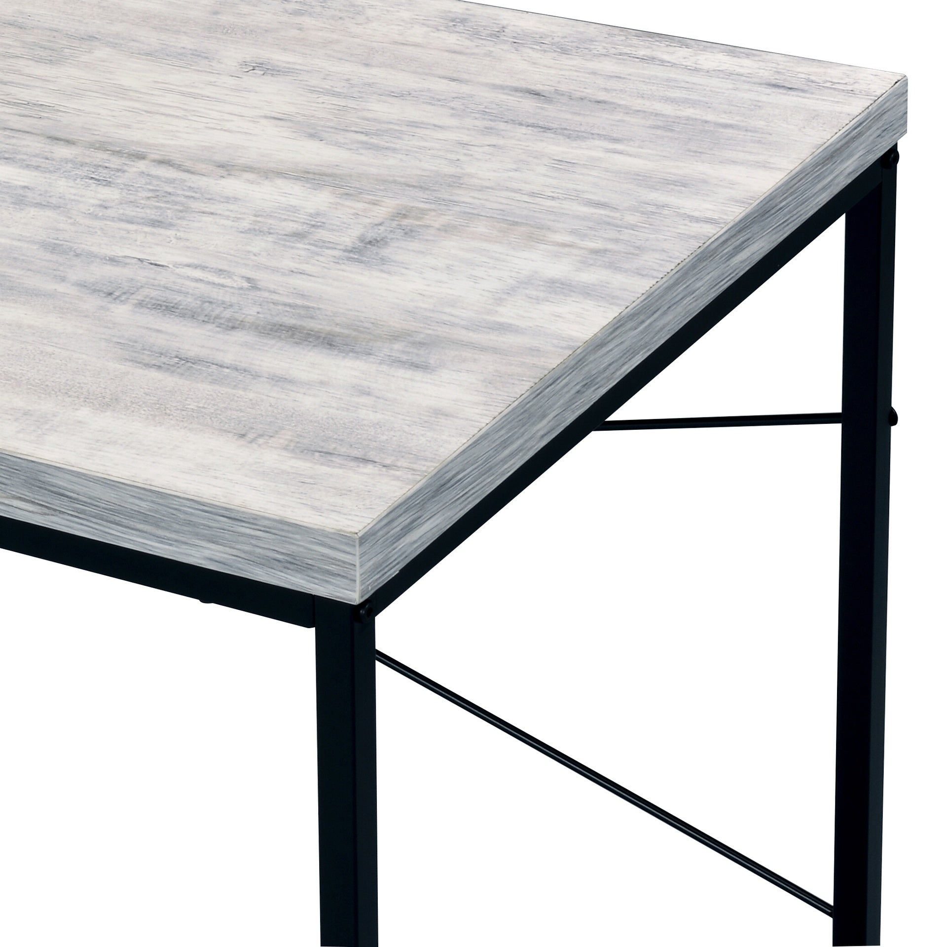 Bob Antique White & Black Finish Writing Desk