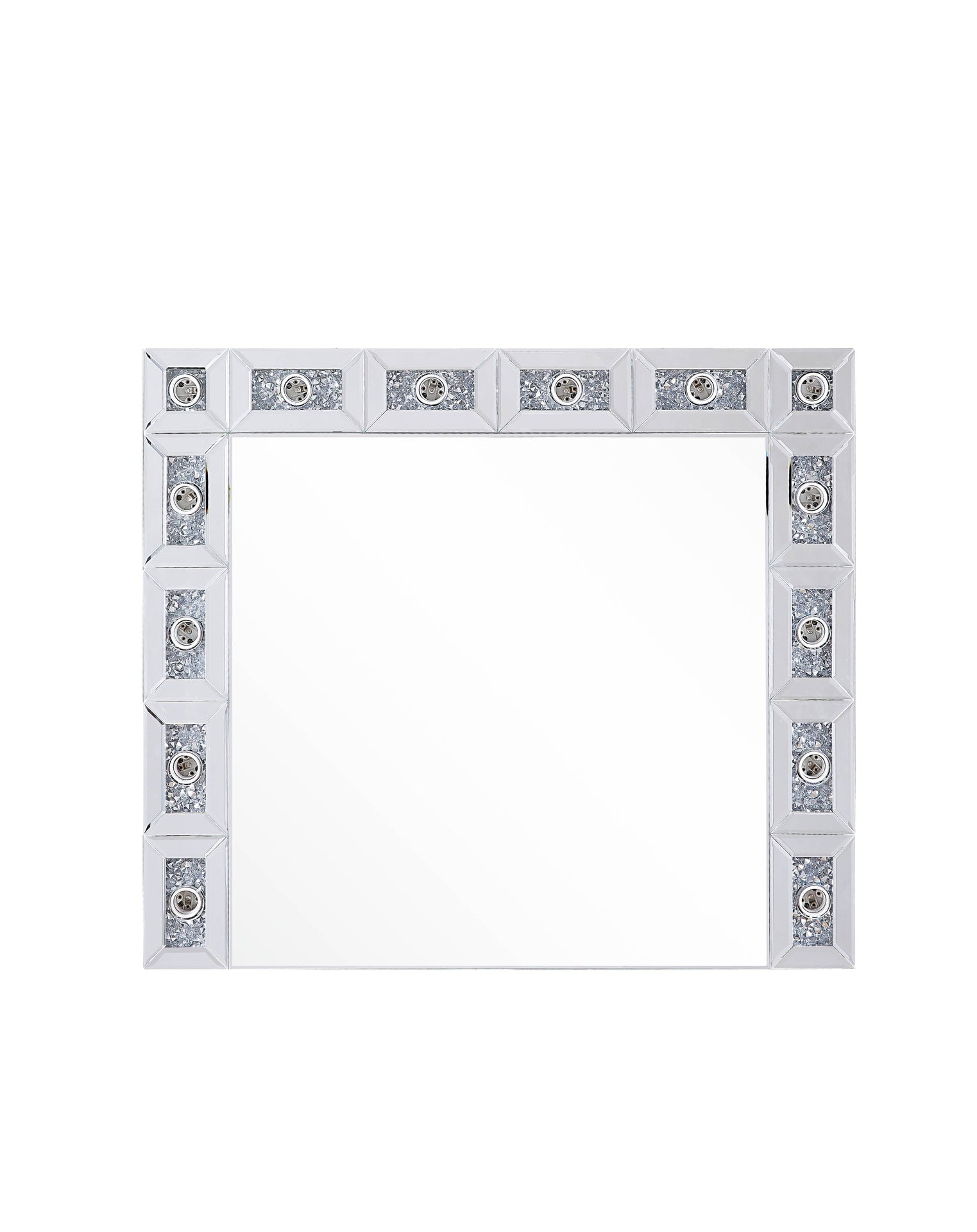 Noralie Mirrored & Faux Diamonds Accent Mirror (Assembled)
