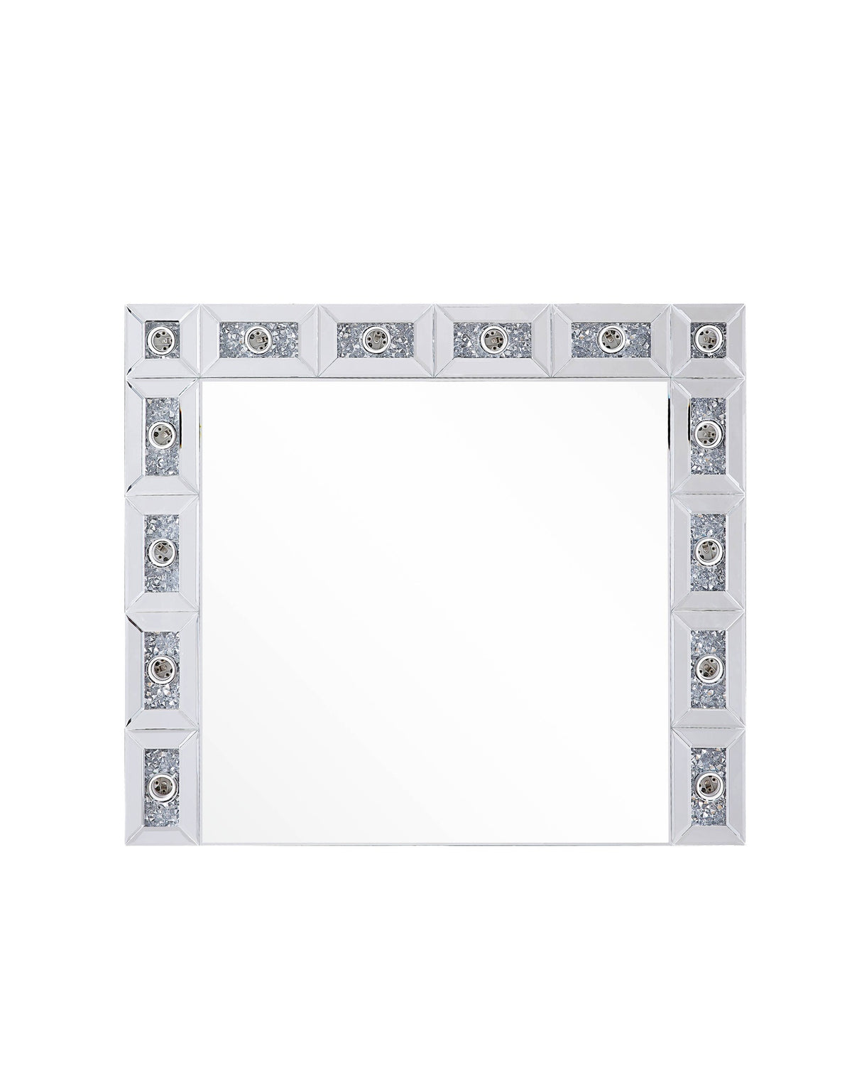 Noralie Mirrored & Faux Diamonds Accent Mirror (Assembled)