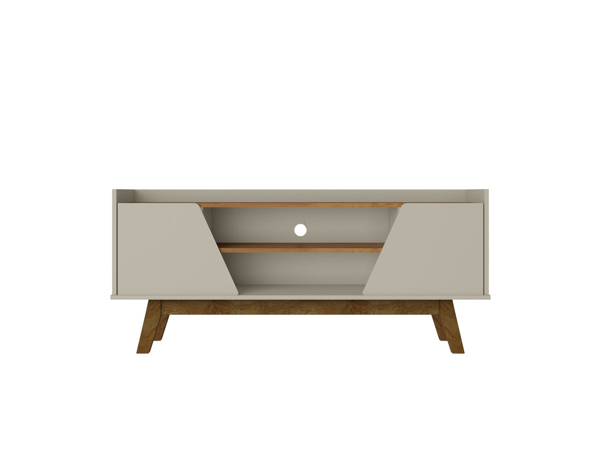 TV Stand in Greige and Brown