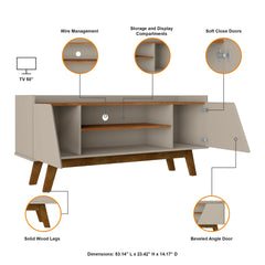 TV Stand in Greige and Brown