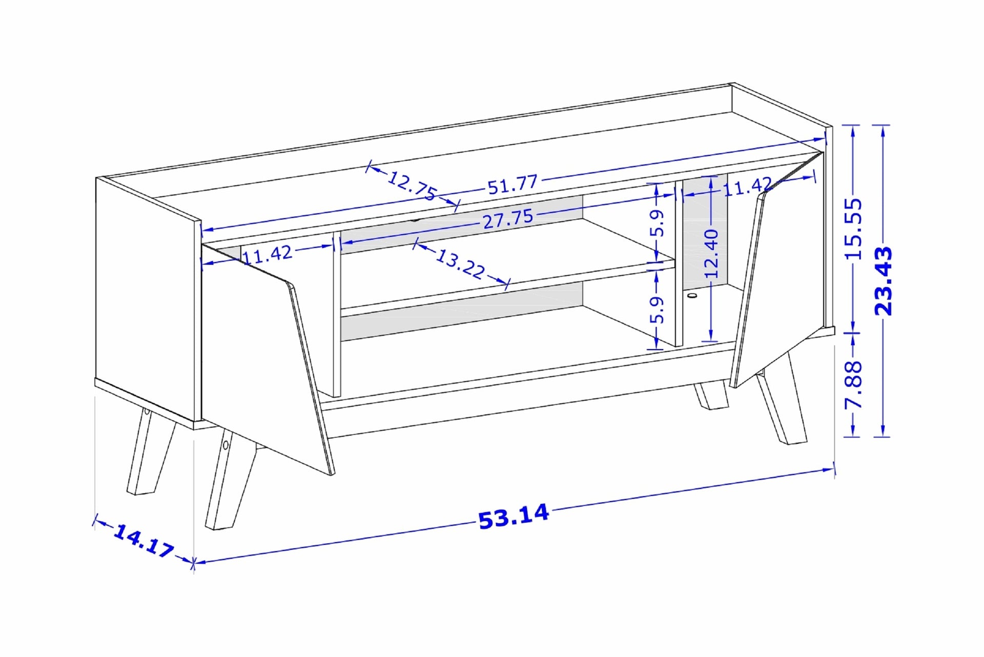 TV Stand in Greige and Brown
