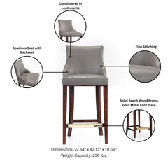 Barstool in Dark Taupe