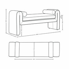 Accent Bench in Dove