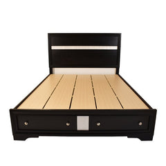 Traditional Style Full Size Storage Bed made with Wood in Black