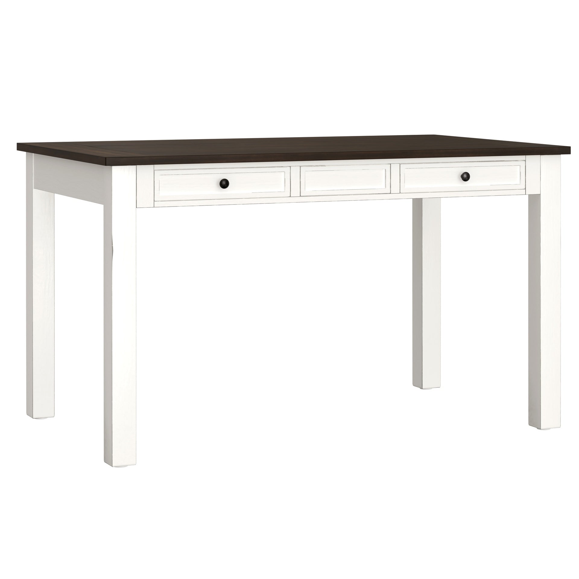 Brown And White 6 Piece Gathering Dining Set