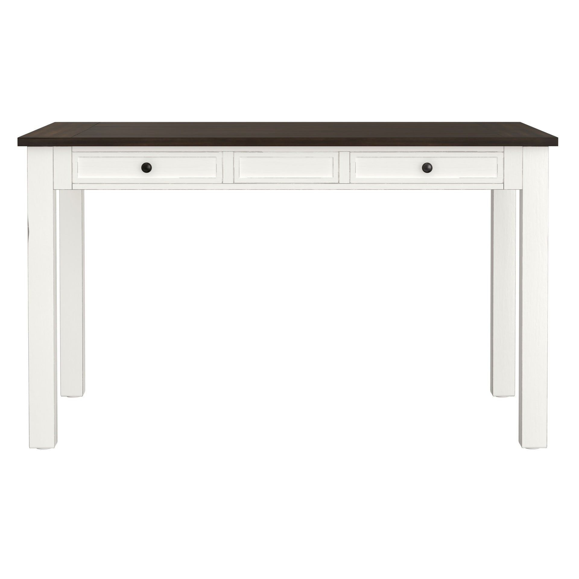 Brown And White 6 Piece Gathering Dining Set