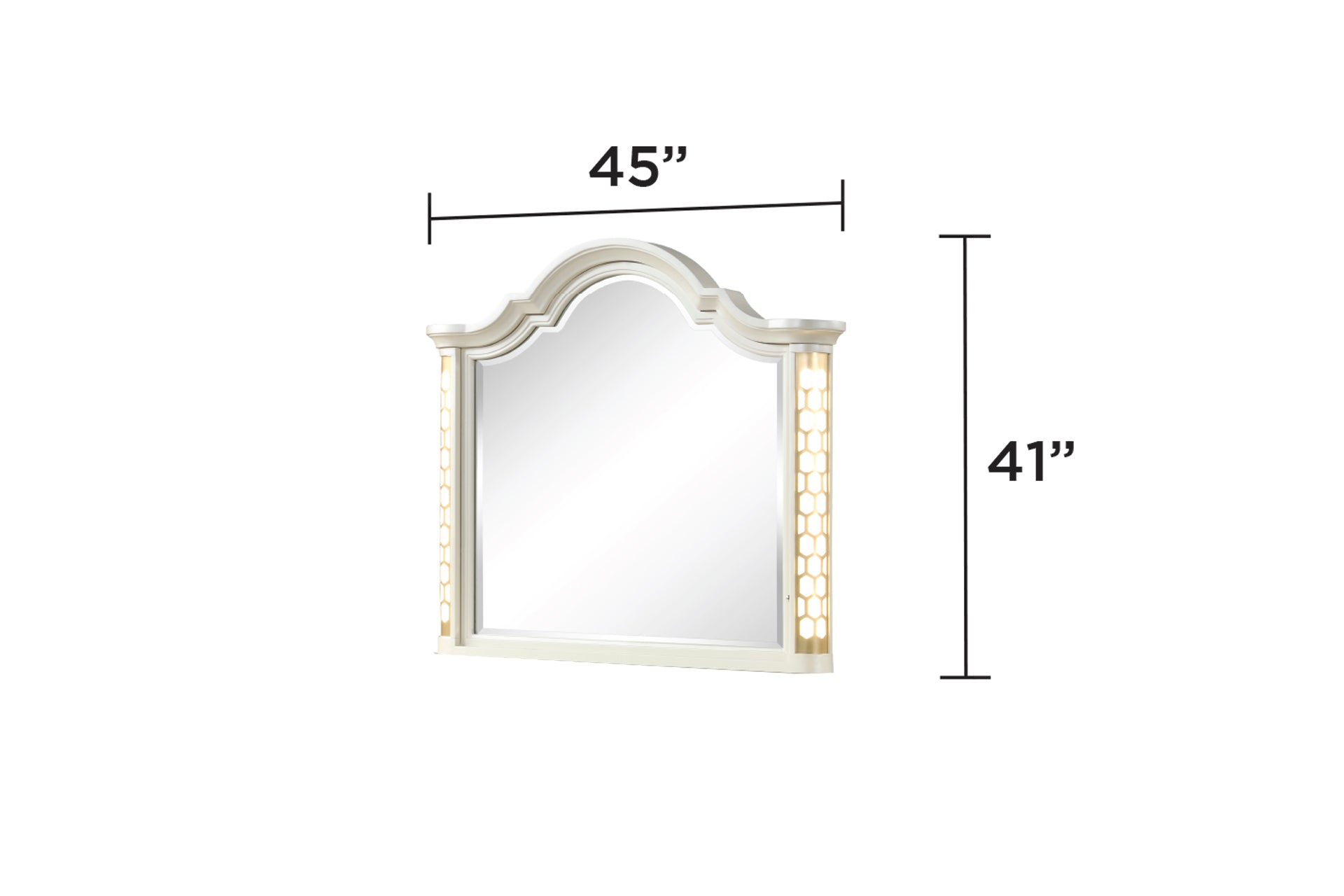 jasmine Queen 4 Pc Unique LED Bedroom Set made with Wood in Beige(NJ INVENTORY)